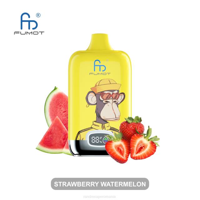 Best RandM Flavor - Fumot Original RandM Digital Box baterie 12000 și dispozitiv de vape cu afișaj lichid HXFL5 pepene verde de căpșuni