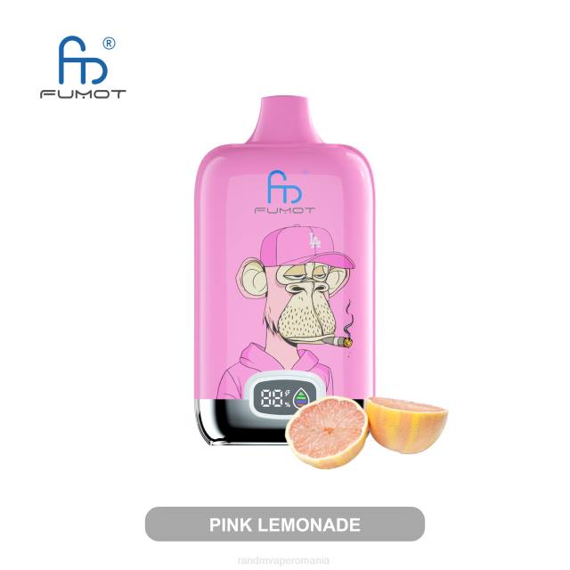 RandM Vape Romania - Fumot Original RandM Digital Box baterie 12000 și dispozitiv de vape cu afișaj lichid HXFL11 limonadă roz