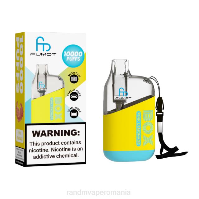 RandM Disposable Vape - Fumot Original RandM Tornado Box Dispozitiv de vape pentru controlul fluxului de aer 10000 1buc HXFL96 limonadă roz