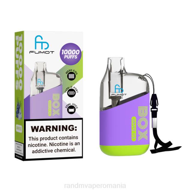 RandM Tornado Disposable Vape - Fumot Original RandM Tornado Box Dispozitiv de vape pentru controlul fluxului de aer 10000 1buc HXFL89 gheață de struguri