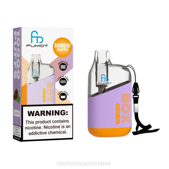 RandM Tornado Disposable Vape - Fumot Original RandM Tornado Box Dispozitiv de vape pentru controlul fluxului de aer 10000 1buc HXFL99 gheață neagră