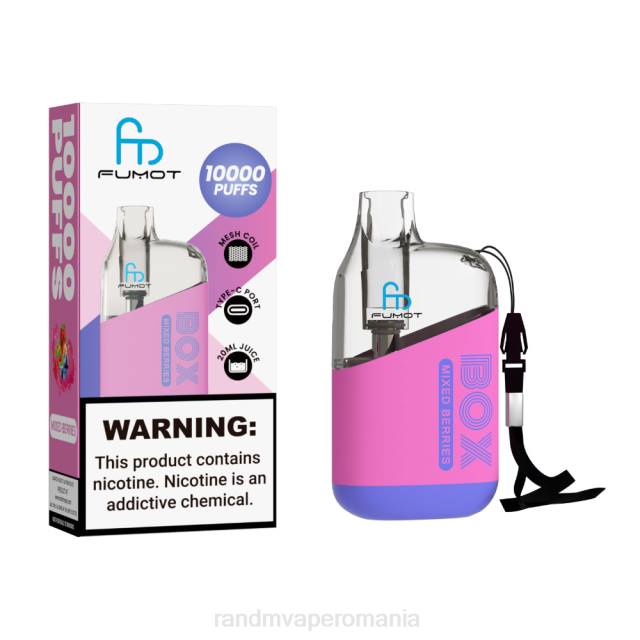 RandM Vape Sale - Fumot Original RandM Tornado Box Dispozitiv de vape pentru controlul fluxului de aer 10000 1buc HXFL88 fructe de padure amestecate