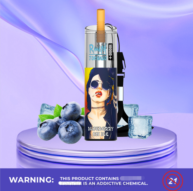 Best RandM Flavor - RandM Tornado 10000 plus dispozitiv de vape pentru controlul fluxului de aer 1buc HXFL75 afine pe gheață