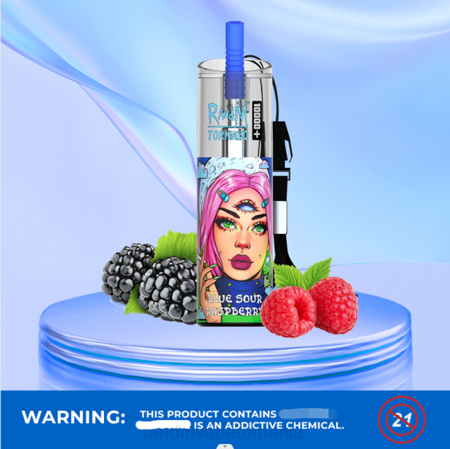 RandM Tornado Romania - RandM Tornado 10000 plus dispozitiv de vape pentru controlul fluxului de aer 1buc HXFL83 zmeură acrișoară albastră