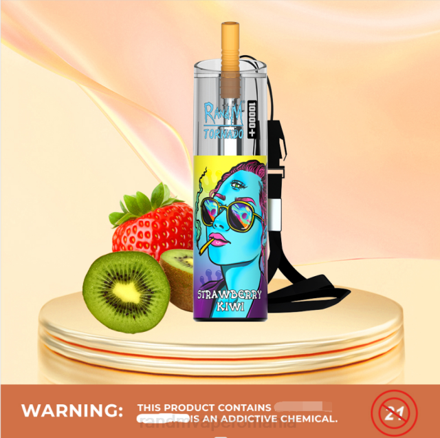 RandM Vape Romania - RandM Tornado 10000 plus dispozitiv de vape pentru controlul fluxului de aer 1buc HXFL81 kiwi de căpșuni