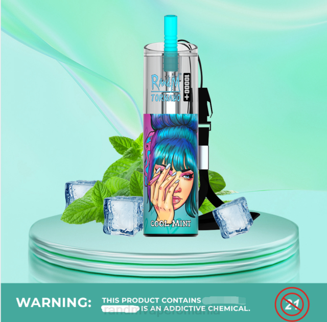 RandM Vapes - RandM Tornado 10000 plus dispozitiv de vape pentru controlul fluxului de aer 1buc HXFL72 menta rece