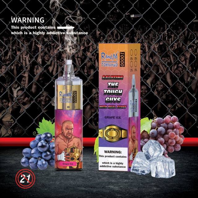 RandM Disposable Vape - RandM Tornado Dispozitiv de vape pentru controlul fluxului de aer 10000 1buc HXFL116 bomboane curcubeu