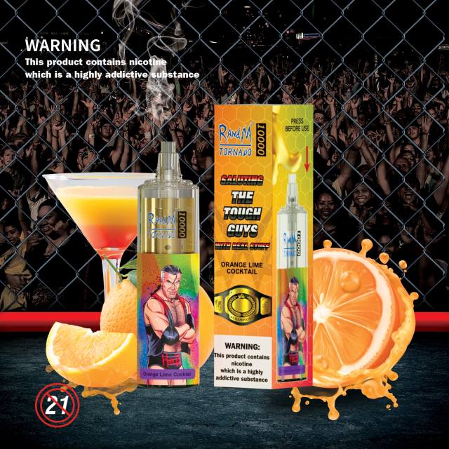 RandM Vapes - RandM Tornado Dispozitiv de vape pentru controlul fluxului de aer 10000 1buc HXFL122 cocktail de portocale lime