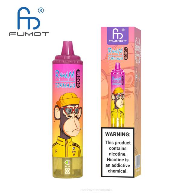 RandM Tornado Disposable Vape - Fumot RandM Tornado Dispozitiv de vape 15000 cu baterie și afișaj ejuice versiunea 1 HXFL19 măr acru