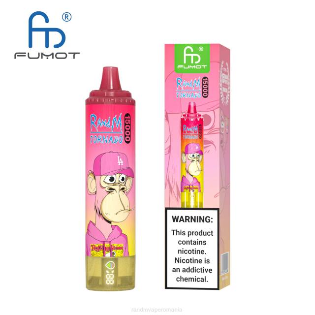 RandM Tornado Disposable Vape - Fumot RandM Tornado Dispozitiv de vape 15000 cu baterie și afișaj ejuice versiunea 1 HXFL19 măr acru
