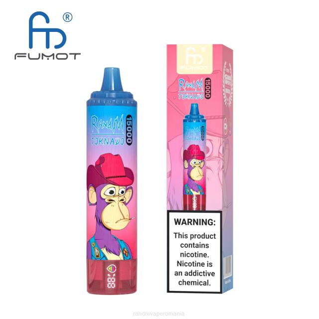 RandM Tornado Disposable Vape - Fumot RandM Tornado Dispozitiv de vape 15000 cu baterie și afișaj ejuice versiunea 1 HXFL19 măr acru