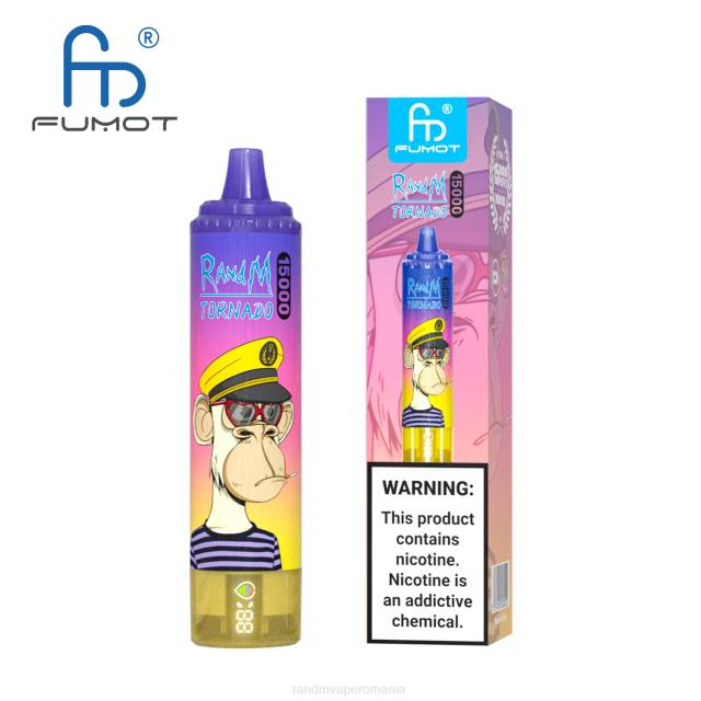 RandM Tornado Disposable Vape - Fumot RandM Tornado Dispozitiv de vape 15000 cu baterie și afișaj ejuice versiunea 1 HXFL19 măr acru