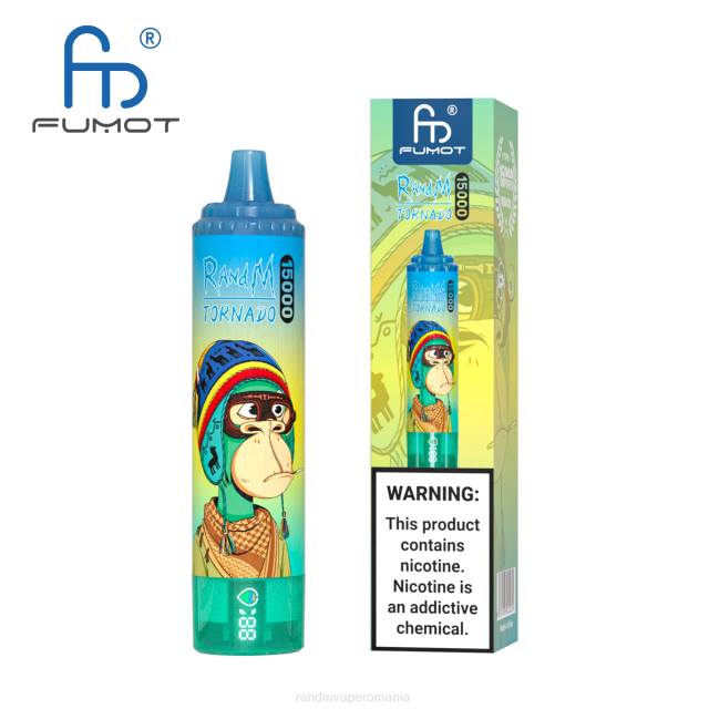 RandM Tornado Disposable Vape - Fumot RandM Tornado Dispozitiv de vape 15000 cu baterie și afișaj ejuice versiunea 1 HXFL19 măr acru