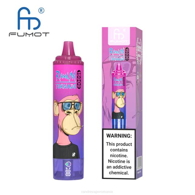 RandM Tornado Disposable Vape - Fumot RandM Tornado Dispozitiv de vape 15000 cu baterie și afișaj ejuice versiunea 1 HXFL19 măr acru