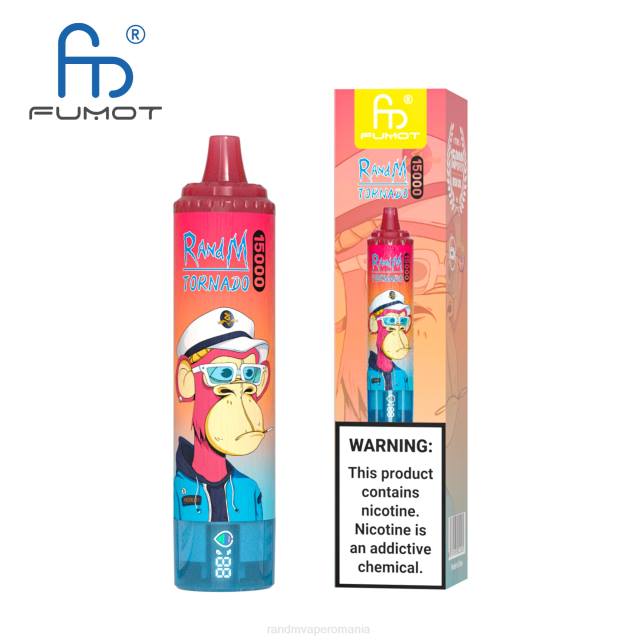RandM Tornado Disposable Vape - Fumot RandM Tornado Dispozitiv de vape 15000 cu baterie și afișaj ejuice versiunea 1 HXFL19 măr acru