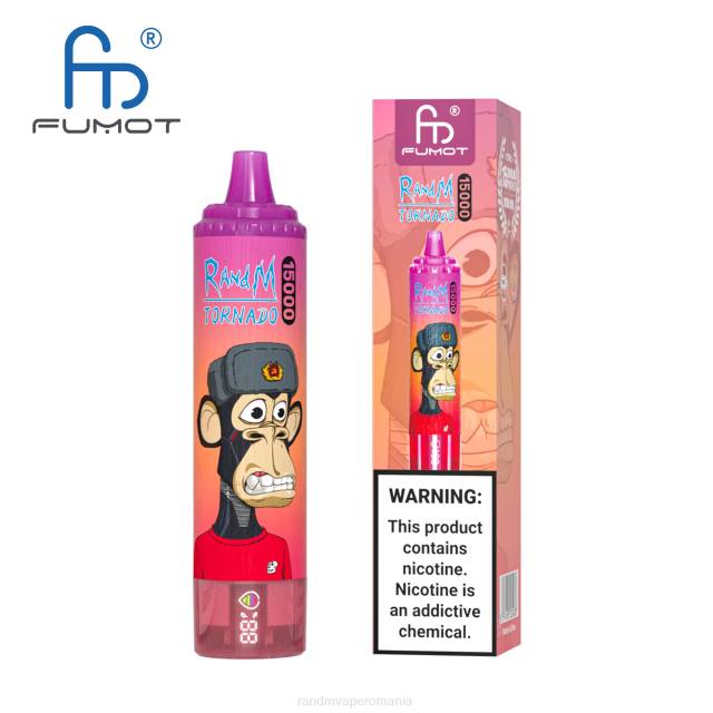 RandM Tornado Disposable Vape - Fumot RandM Tornado Dispozitiv de vape 15000 cu baterie și afișaj ejuice versiunea 1 HXFL19 măr acru