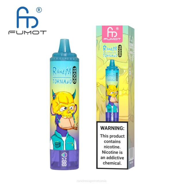RandM Tornado Disposable Vape - Fumot RandM Tornado Dispozitiv de vape 15000 cu baterie și afișaj ejuice versiunea 1 HXFL19 măr acru