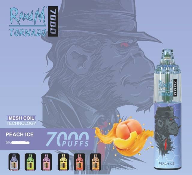Best RandM Flavor - RandM Tornado 7000 dispozitiv de vape pentru controlul fluxului de aer 1buc HXFL175 rom pina colada