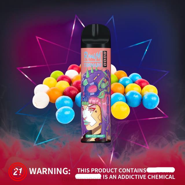 Best RandM Flavor - RandM Tornado Dispozitiv de vape pentru controlul fluxului de aer 8000 1buc HXFL245 pepene roșu de măr
