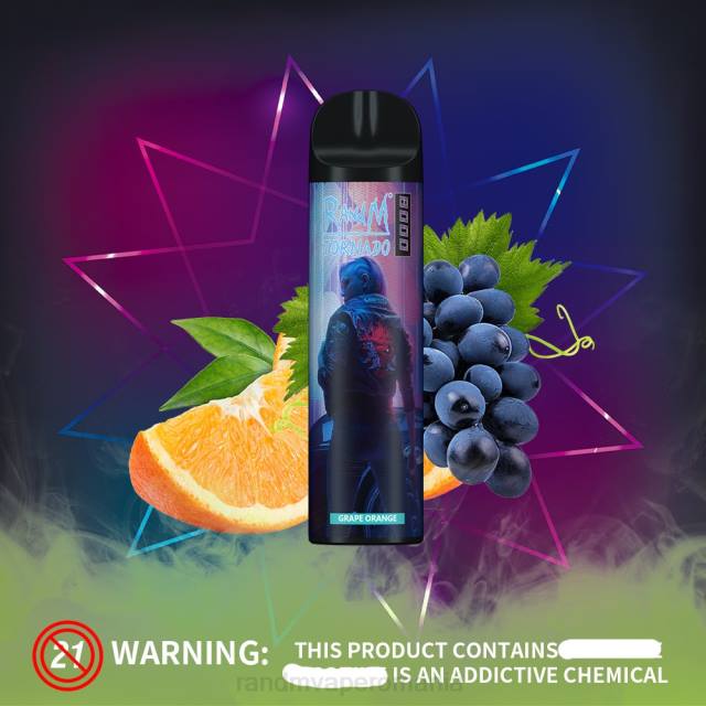 Best RandM Flavor - RandM Tornado Dispozitiv de vape pentru controlul fluxului de aer 8000 1buc HXFL245 pepene roșu de măr