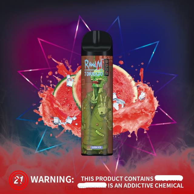 RandM Disposable Vape - RandM Tornado Dispozitiv de vape pentru controlul fluxului de aer 8000 1buc HXFL236 gheață luxuriantă