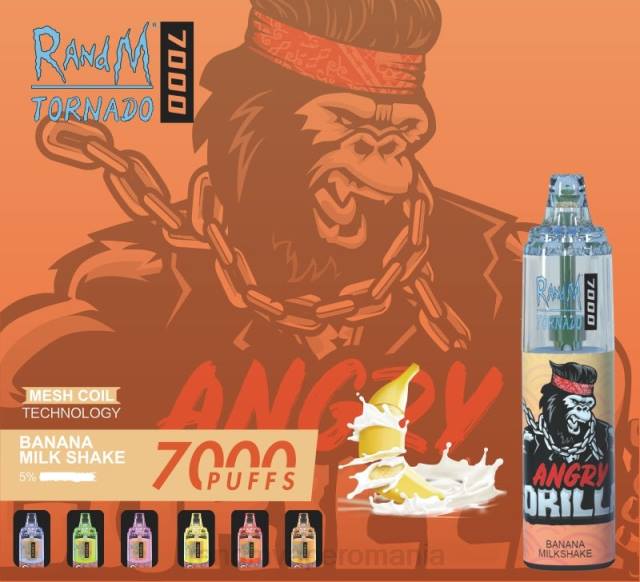 RandM Tornado Sale - RandM Tornado 7000 dispozitiv de vape pentru controlul fluxului de aer 1buc HXFL177 milkshake de banane