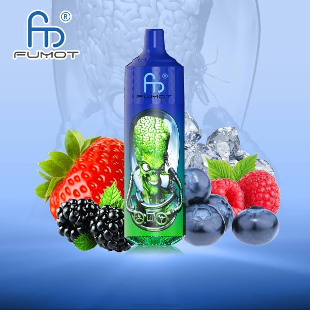 RandM Vapes - Fumot RandM Tornado Dispozitiv de vape 9000 pro cu baterie și afișaj ejuice versiunea 1 HXFL192 fructe de padure amestecate