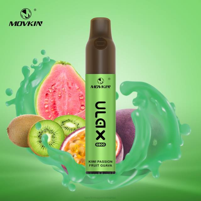 RandM Vape Romania - RandM Movkin Ulax 6800 (bobină ceramică) dispozitiv de vaporizare reîncărcabil de unică folosință HXFL71 kiwi guava fructul pasiunii