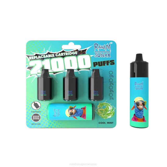 Best RandM Flavor - RandM Sunax 21000 pod de control al fluxului de aer dispozitiv de vape înlocuibil 1buc HXFL265 menta rece
