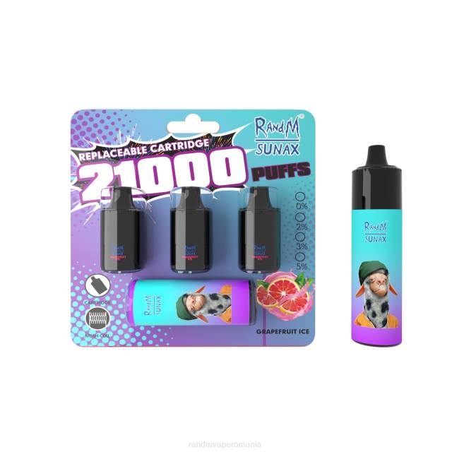 Best RandM Flavor - RandM Sunax 21000 pod de control al fluxului de aer dispozitiv de vape înlocuibil 1buc HXFL275 gheata de grapefruit