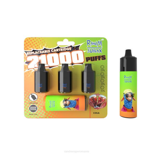 RandM Disposable Vape - RandM Sunax 21000 pod de control al fluxului de aer dispozitiv de vape înlocuibil 1buc HXFL276 cola