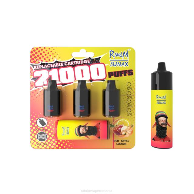 RandM Vapes - RandM Sunax 21000 pod de control al fluxului de aer dispozitiv de vape înlocuibil 1buc HXFL272 măr roșu lămâie