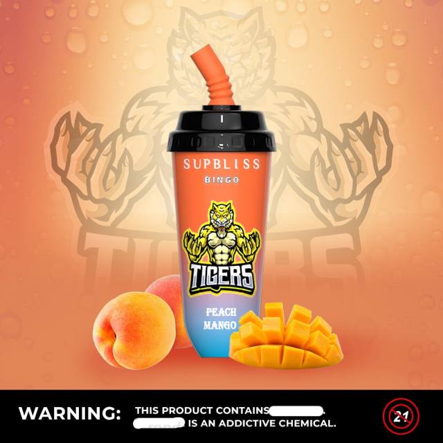 RandM Tornado Romania - RandM Supbliss Bingo 8000 dispozitiv vape pod 1buc HXFL263 piersici mango