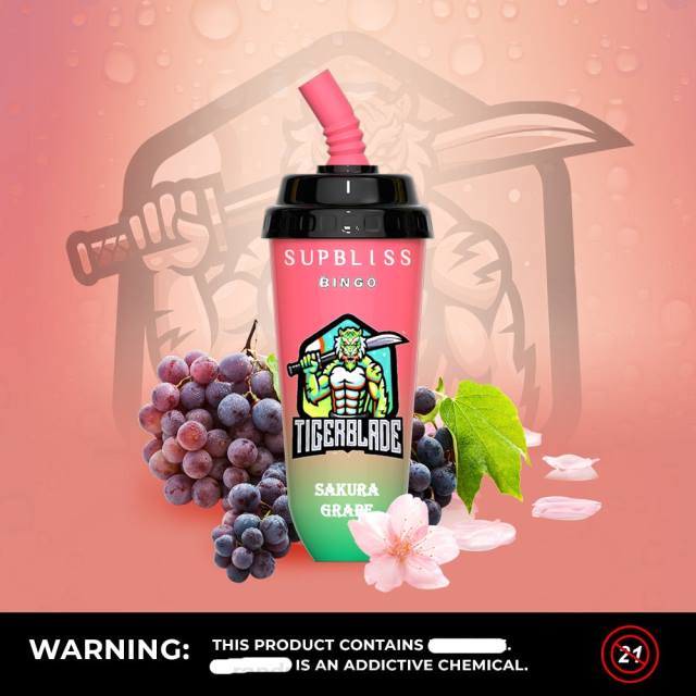 RandM Vape Romania - RandM Supbliss Bingo 8000 dispozitiv vape pod 1buc HXFL261 struguri de sakura