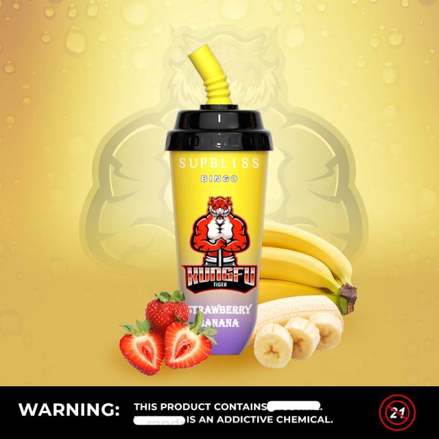 RandM Vapes - RandM Supbliss Bingo 8000 dispozitiv vape pod 1buc HXFL262 banană căpșuni