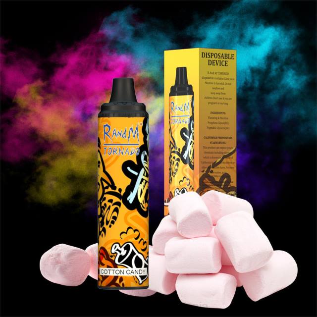 RandM Disposable Vape - RandM Tornado 6000 dispozitiv de control al fluxului de aer vape pod 1buc HXFL296 vată de zahăr