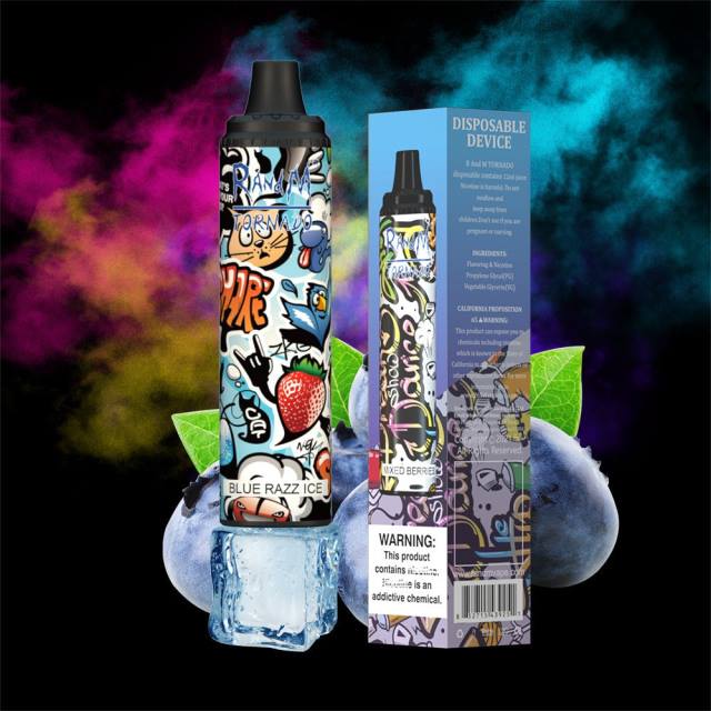 RandM Tornado Romania - RandM Tornado 6000 dispozitiv de control al fluxului de aer vape pod 1buc HXFL293 gheață albastră
