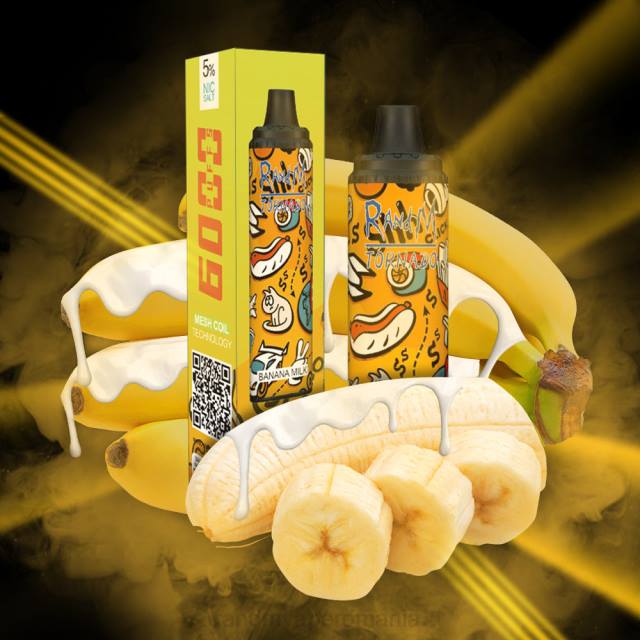 RandM Vape Sale - RandM Tornado 6000 dispozitiv de control al fluxului de aer vape pod 1buc HXFL288 lapte de banane