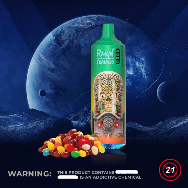 RandM Vape Romania - RandM Tornado Dispozitiv 9000 vape pod 1 buc versiunea 1 HXFL131 bomboane curcubeu