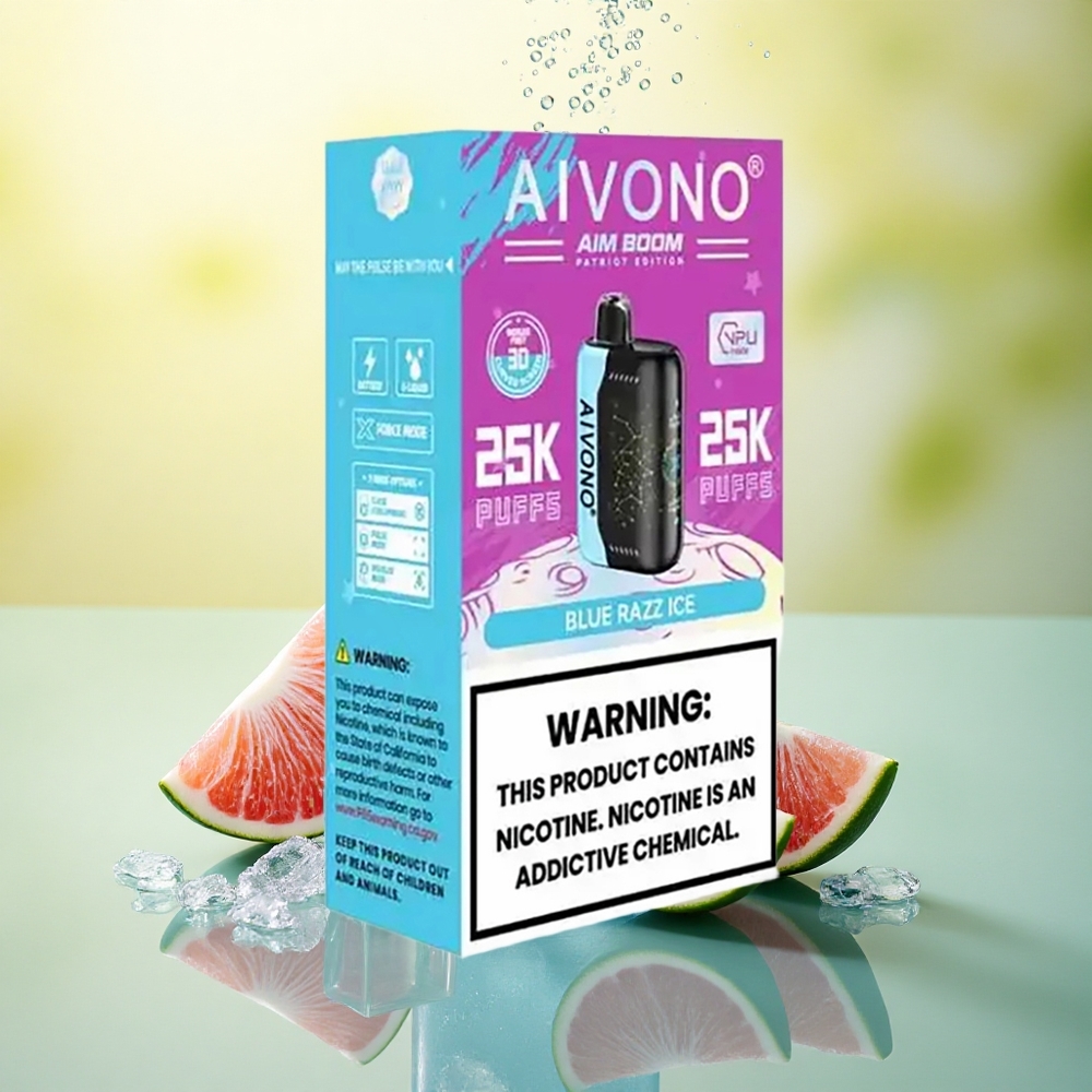 Aivono Aim Boom 25000 Puffs Afinează Gheață 0% Nicotină 650mAh