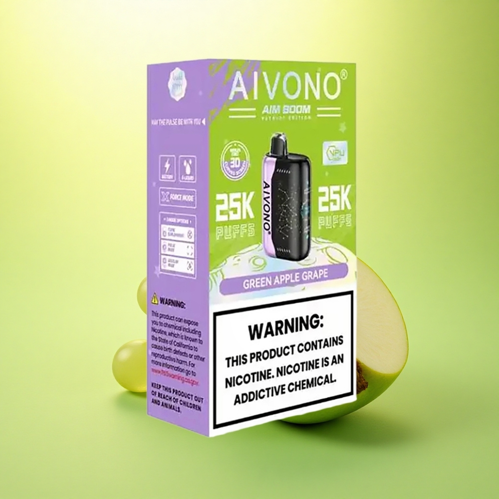 Aivono Aim Boom 25000 Puffs Măr Verde Strugure 650mAh