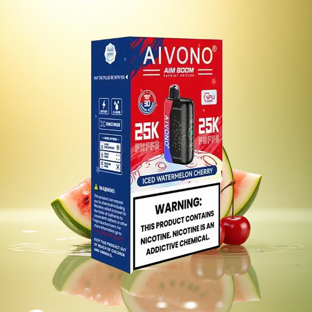 Aivono Aim Boom 25000 Puffs Pepene Roșu Cireșe cu Gheață 650mAh
