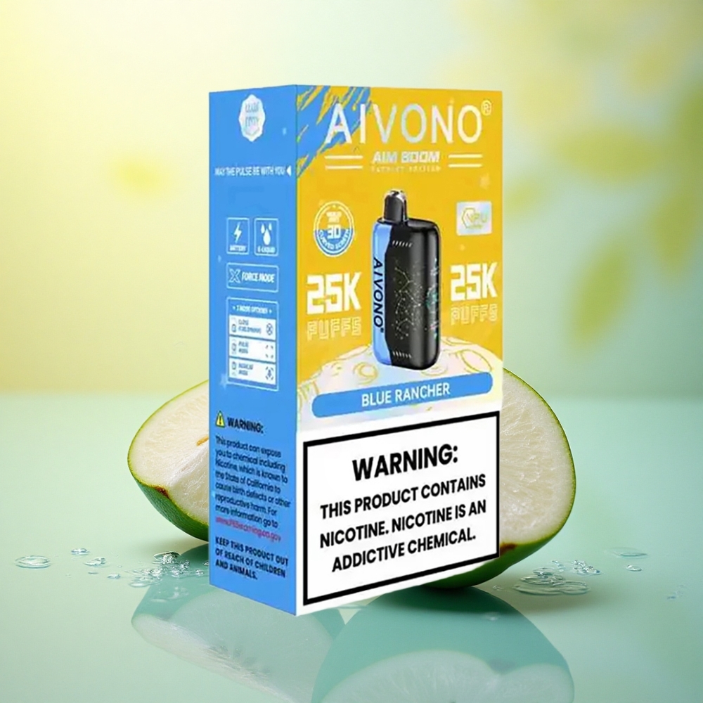 Aivono Aim Boom 25000 Puffs Rancher Albastru cu 650mAh și 28ml Lichid