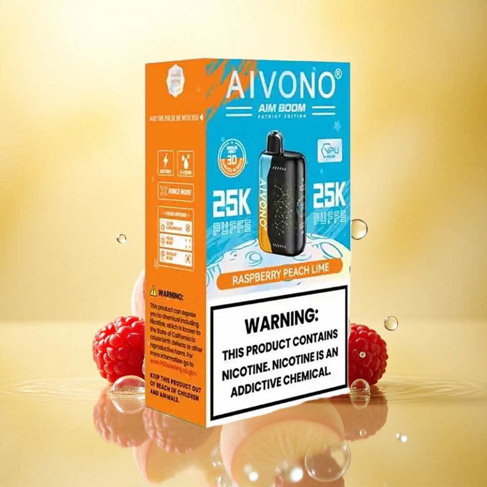 Aivono Aim Boom 25000 Puffs Zmeură Piersică Lime 650mAh Nicotină 5%