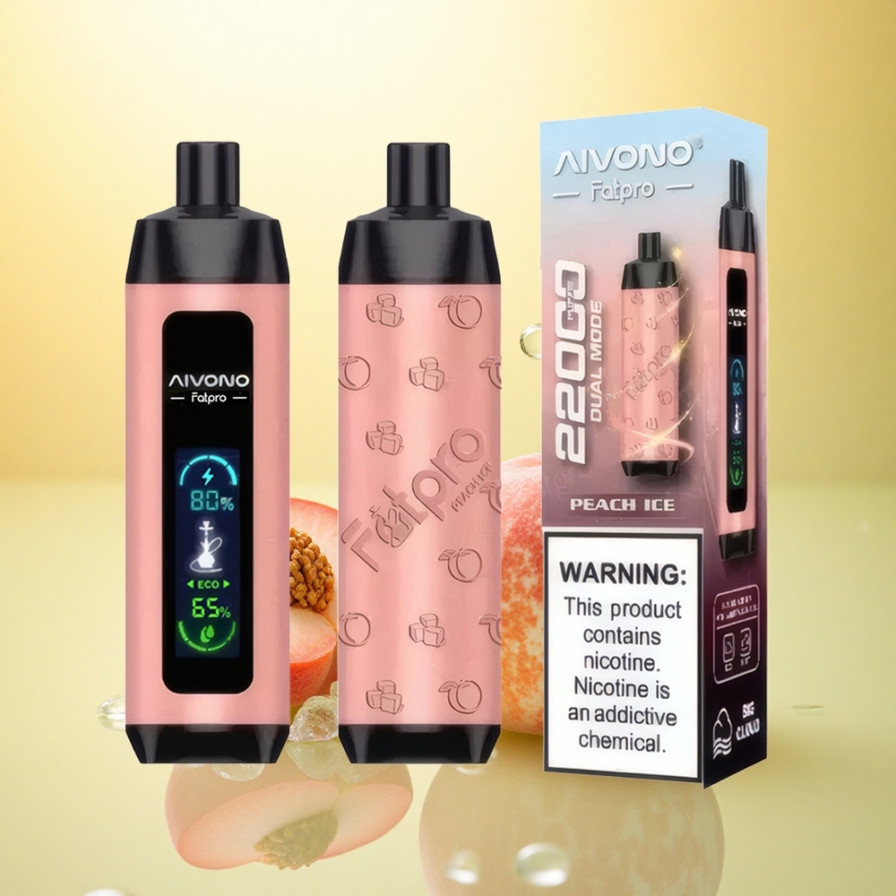 Aivono Aim Fatpro 22000 Puffs Piersică Gheață 5% Nicotin 600mAh 28ml