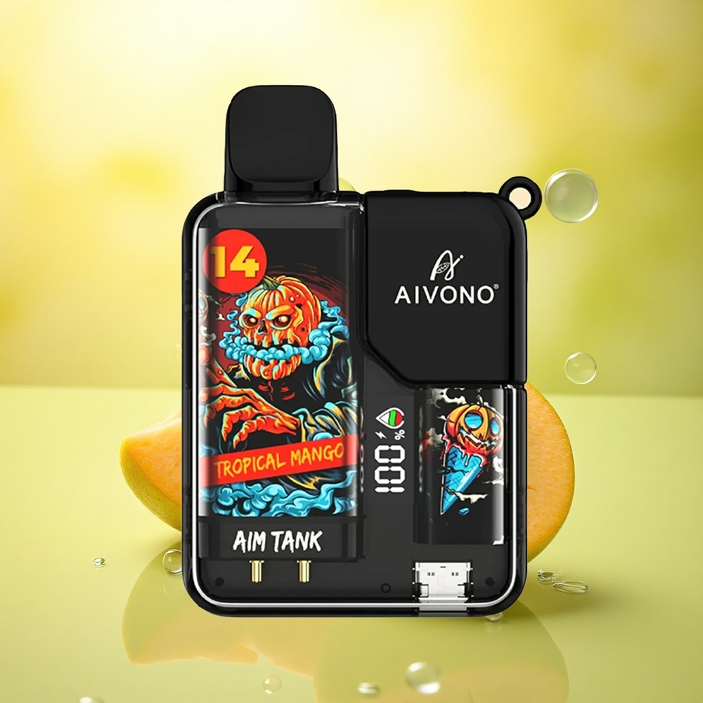 Aivono Aim Tank 9500 Puffs Mango Tropical cu 18ml E-lichid și 650mAh