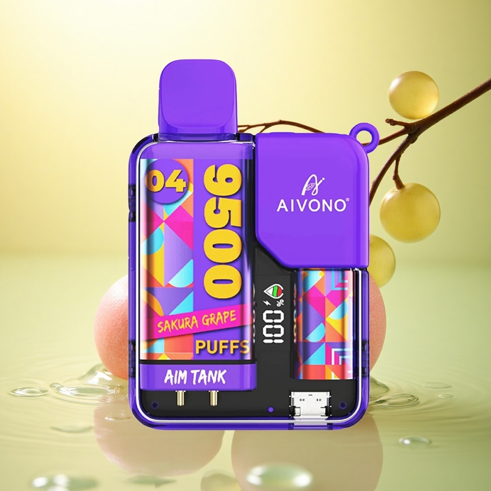 Aivono Aim Tank 9500 Puffs Strugure Sakura 18ml 650mAh 5% Nicotină