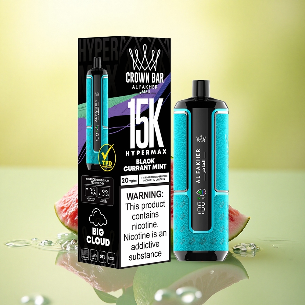 Al Fakher Crown Bar 15K Hypermax Coacăz Menti 22ml 600mAh 6mg Nicotină