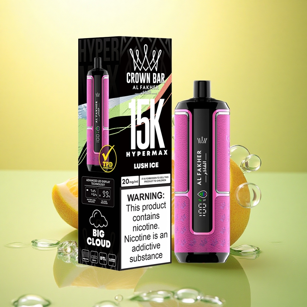 Al Fakher Crown Bar 15K Hypermax Gheață Luxuriantă 6mg/ml 600mAh Tip-C