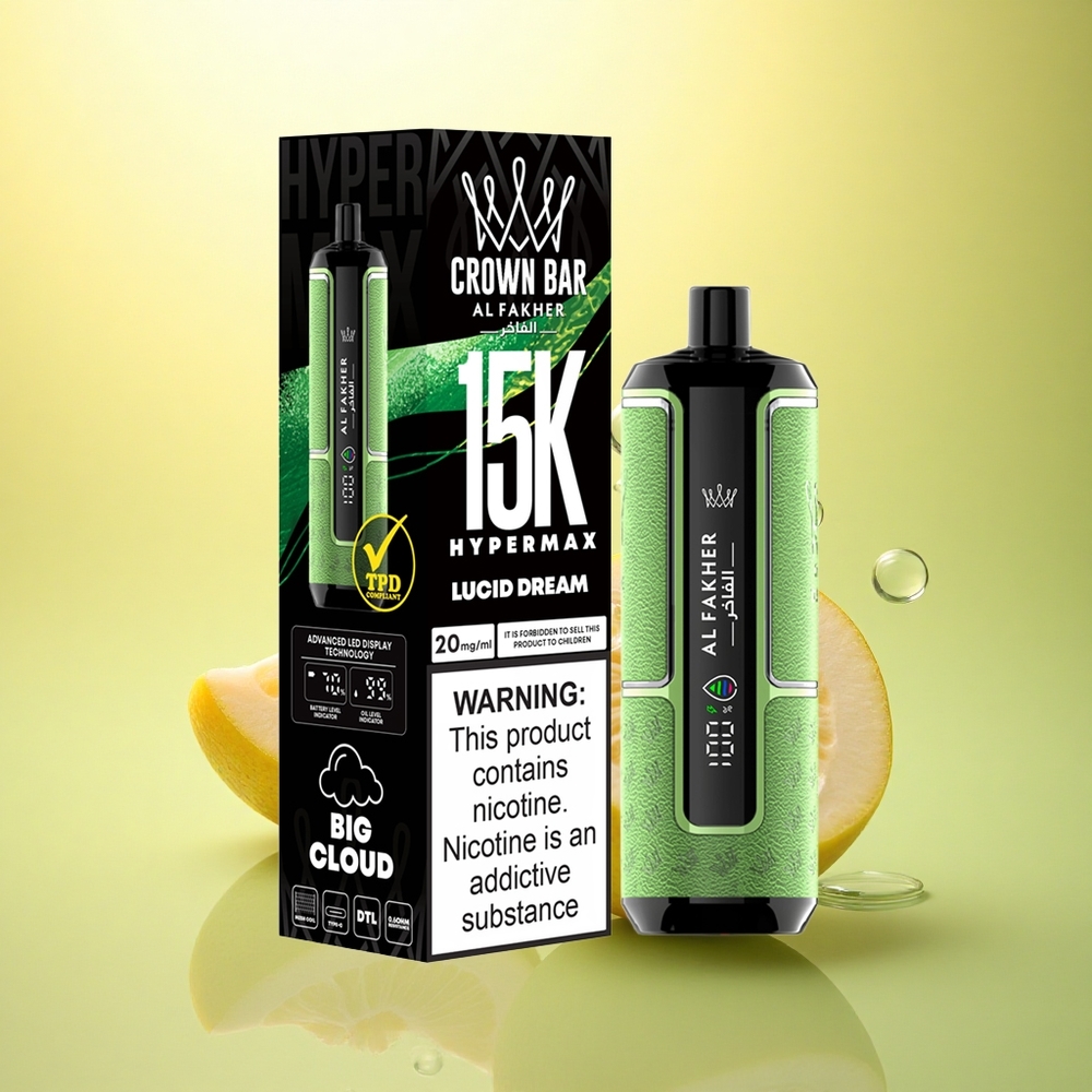 Al Fakher Crown Bar 15K Hypermax Vis Îndrăznet cu 600mAh și 6mg Nicotină